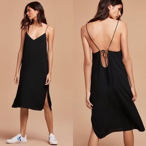 Aritzia | Wilfred Free Felicity Tie Back Dress in Black Small